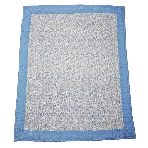 Baby Bed Comforter Blanket  "Thats Our Baby" Patchwork Butterfly Bear Heart Vtg - Picture 2 of 8